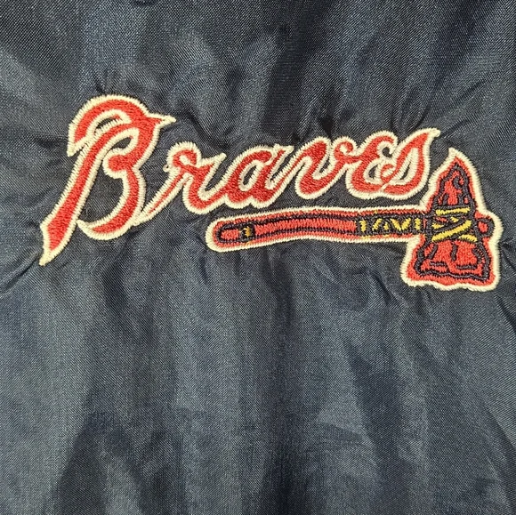 Vintage Braves Windbreaker Fans Gear XL MLB See Description B8